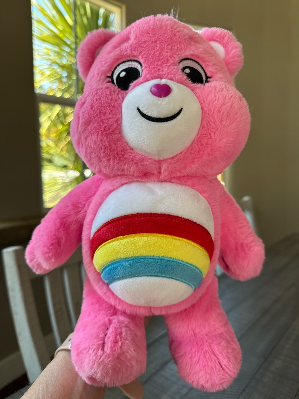 Care Bears Cheer Bear - Pink Rainbow Heart Plush Bear